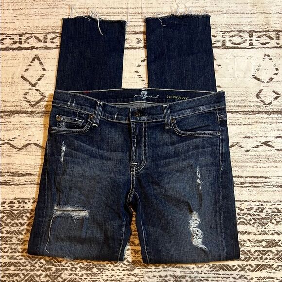 7ForAllMankind Roxanne Cutoff Ankle Jeans - Picture 1 of 6
